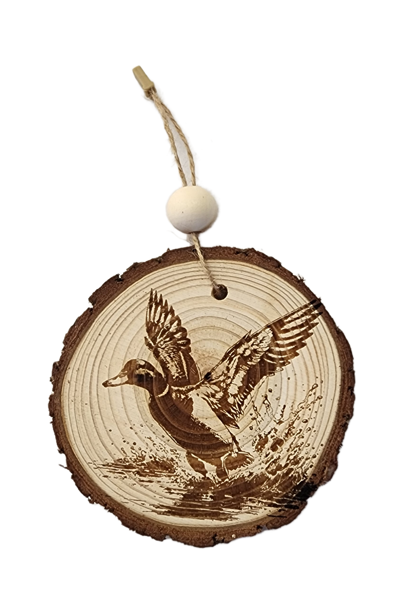 Mallard Duck Image on Wood Cookie