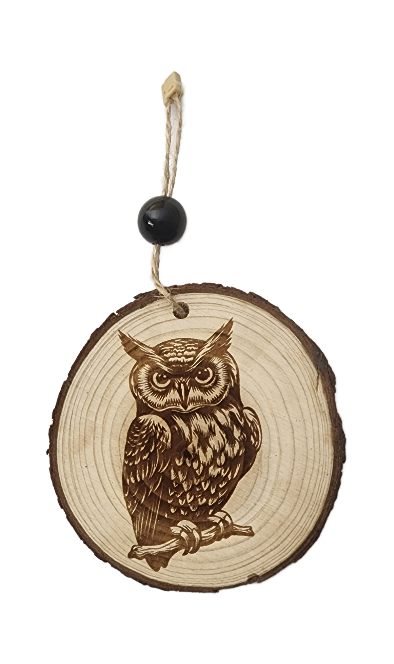 Owl Image on Wood Cookie