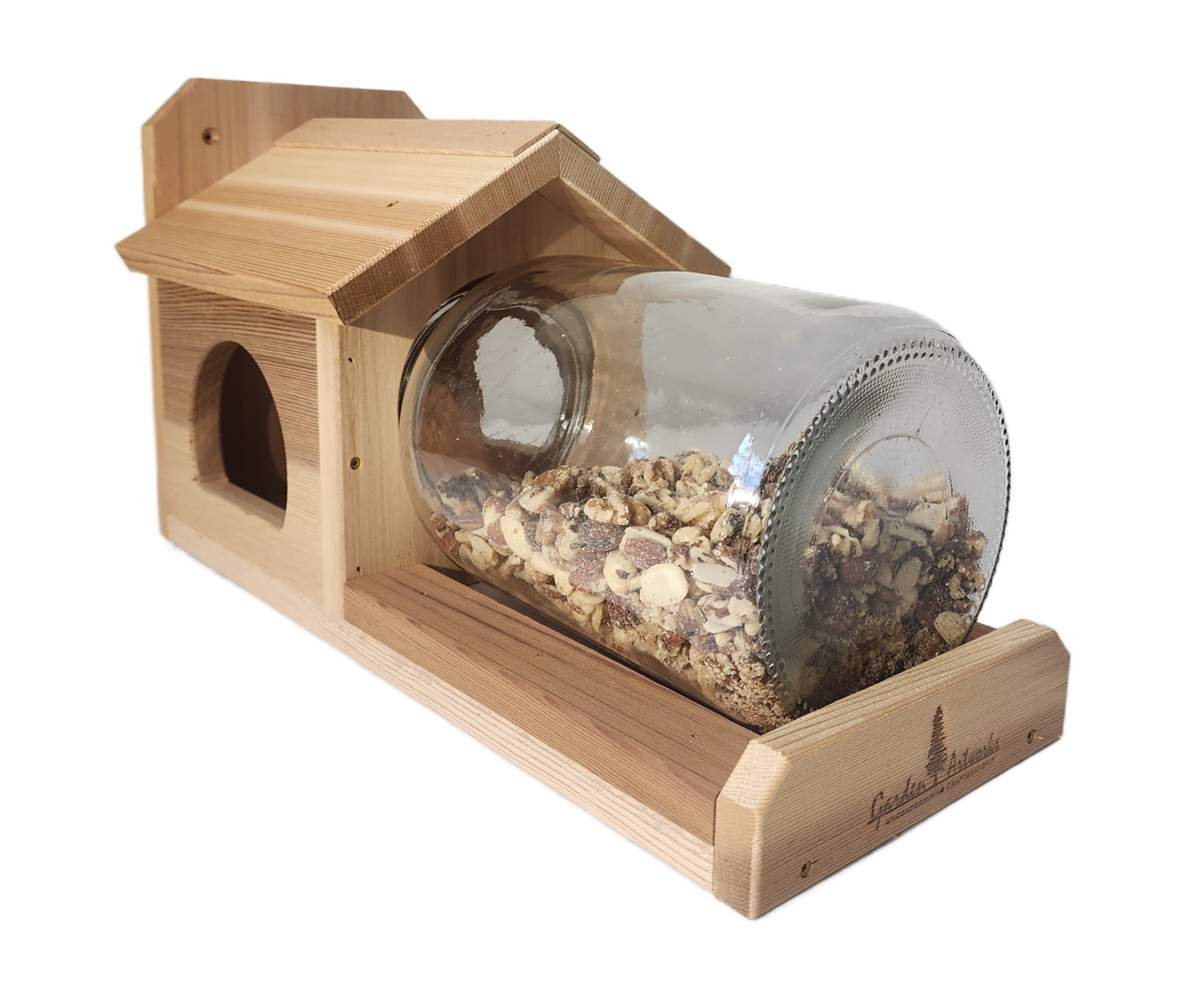 Squirrel Jar Feeder