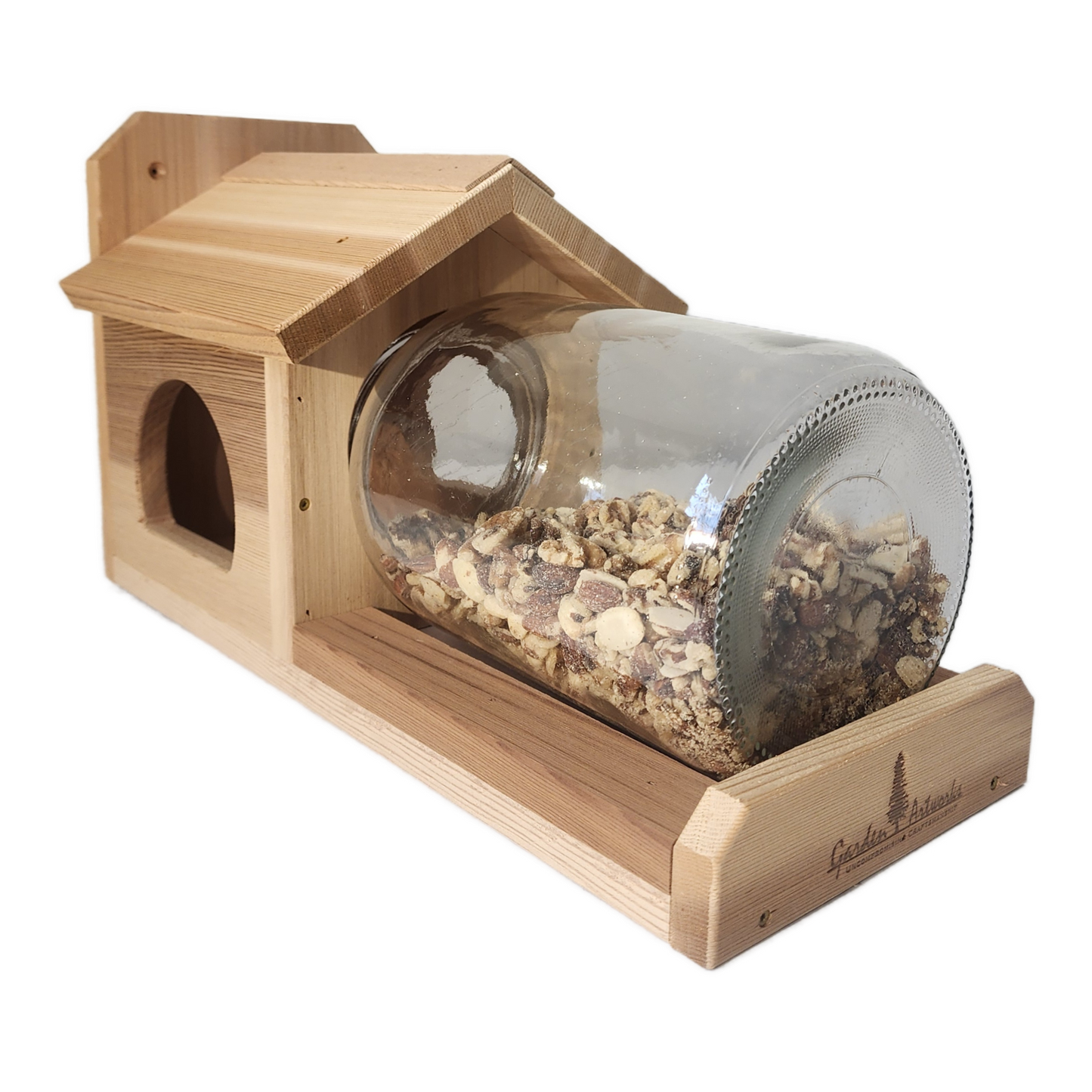 Squirrel Jar Feeder