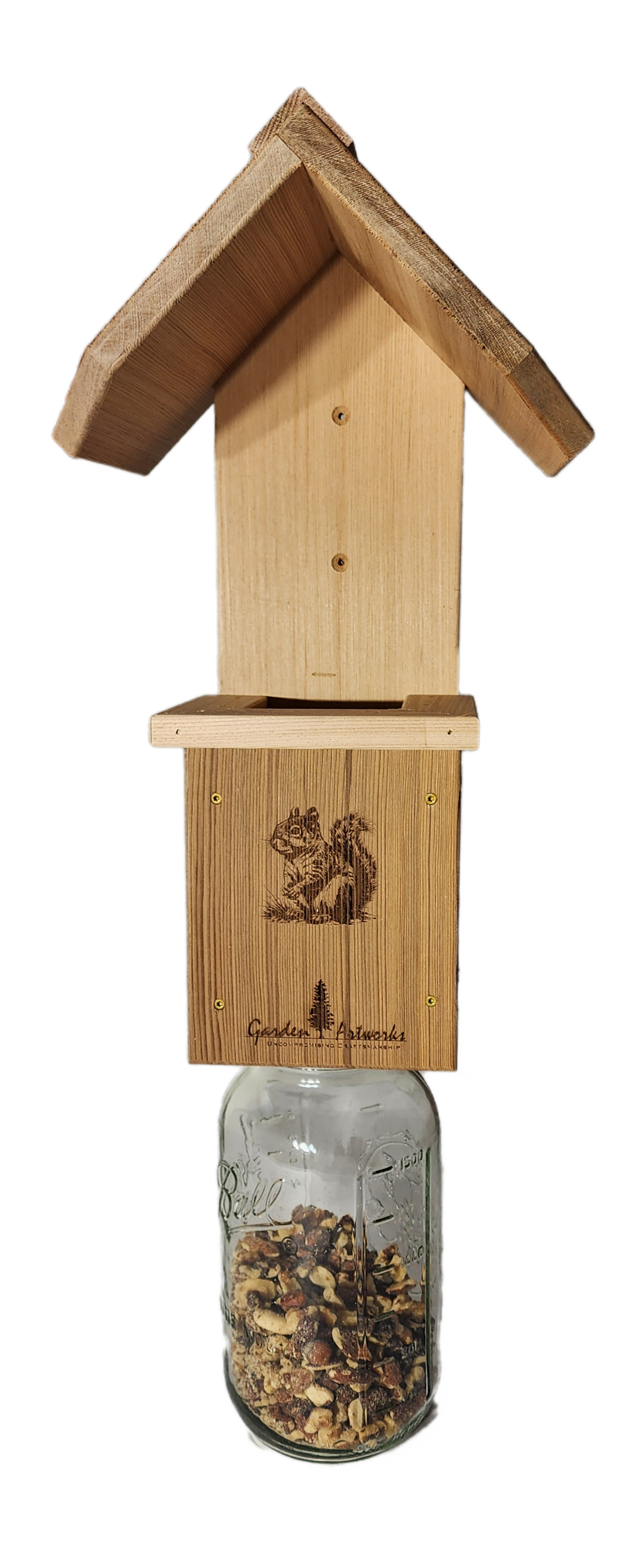 Vertical Squirrel Jar Feeder