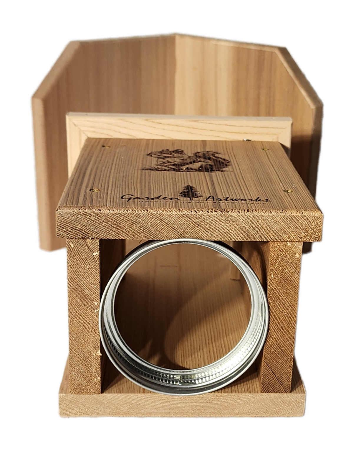 Vertical Squirrel Jar Feeder