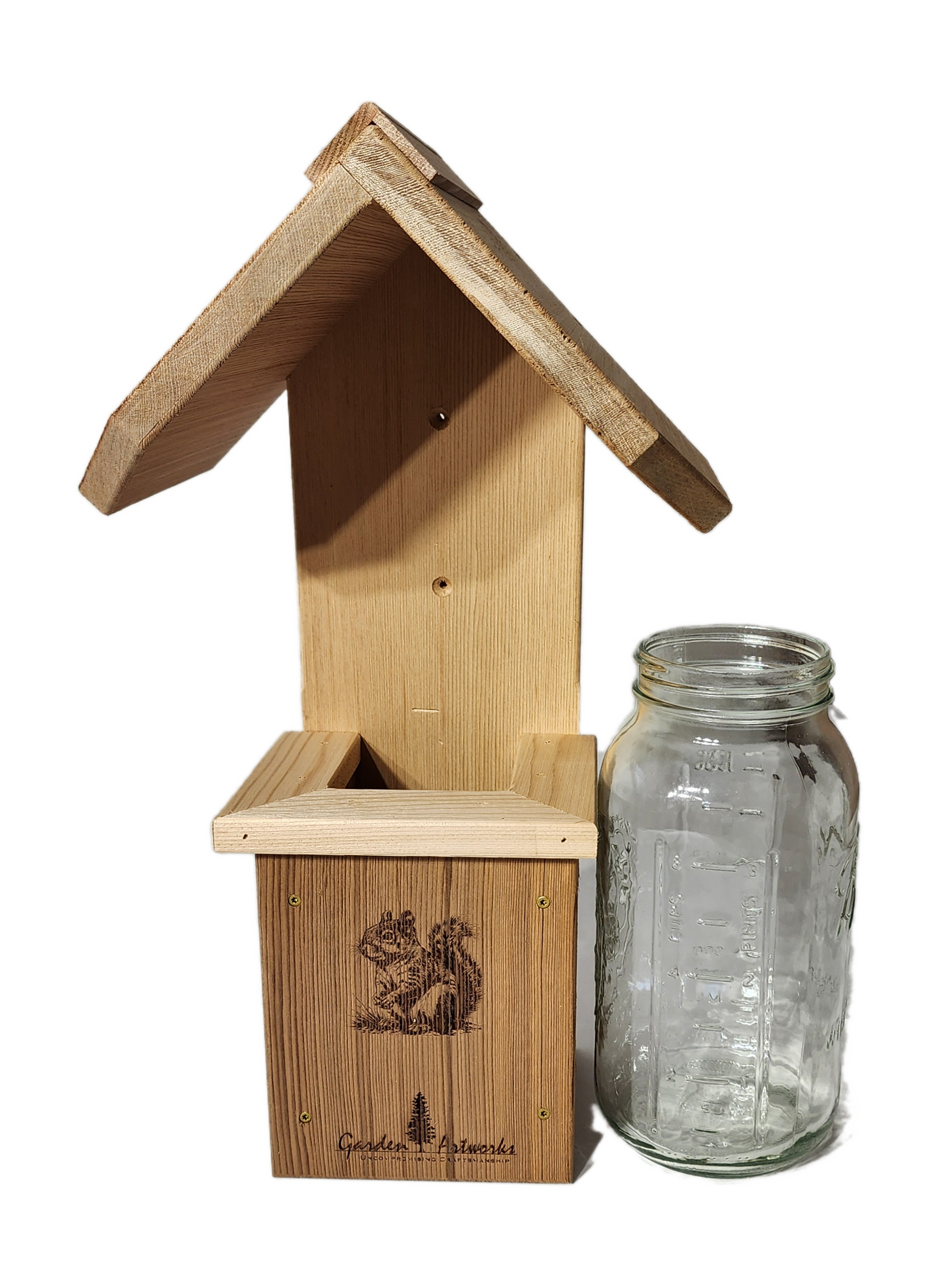 Vertical Squirrel Jar Feeder