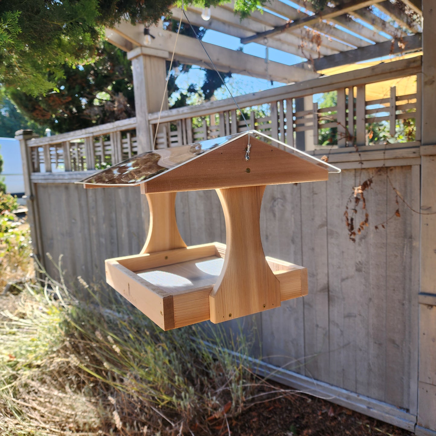 Large Outdoor Feeder with Drainage & Seed Freshness Design