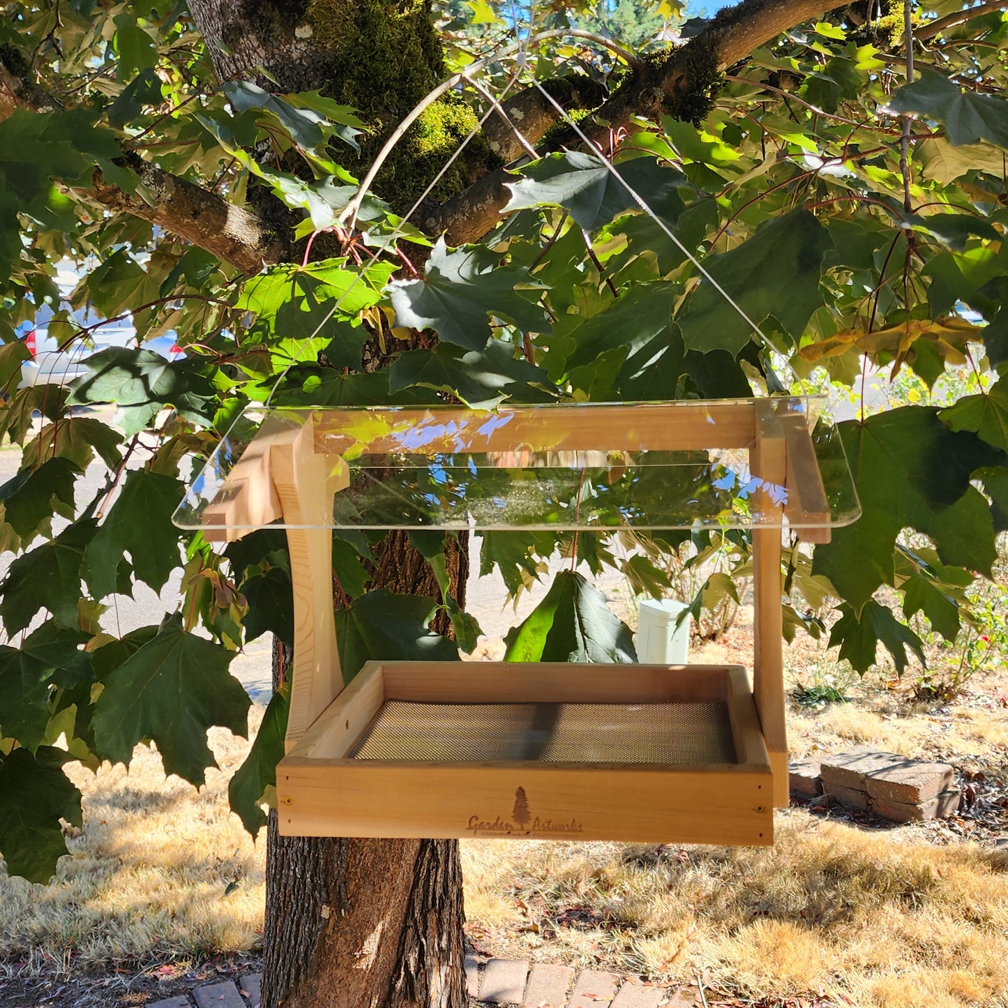 Large Outdoor Feeder with Drainage & Seed Freshness Design