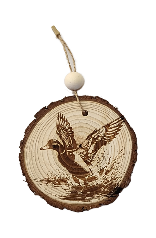 Mallard Duck Image on Wood Cookie