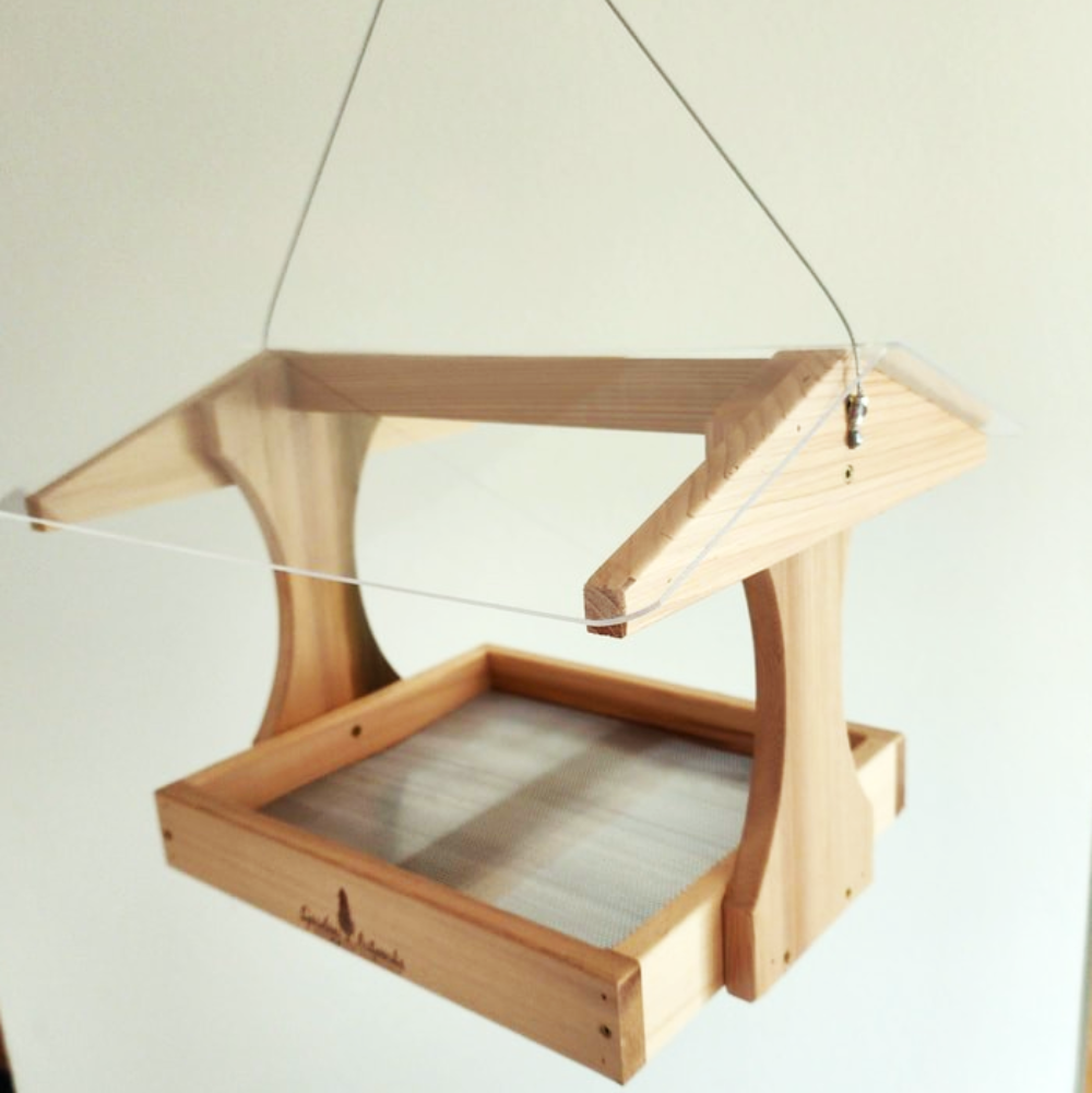 Large Outdoor Feeder with Drainage & Seed Freshness Design