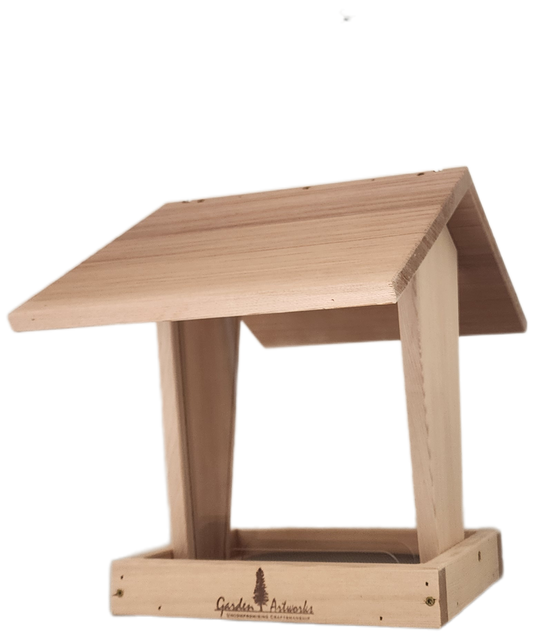 Hopper Bird Feeder with  Large Overhanging Roof